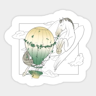 Pegasus and airballoon 2 Sticker